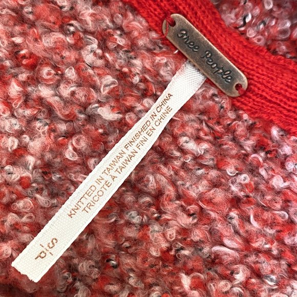 Free People NWT BFF Cowl Neck Sweater in Flame Red, Size Small - Picture 11 of 15